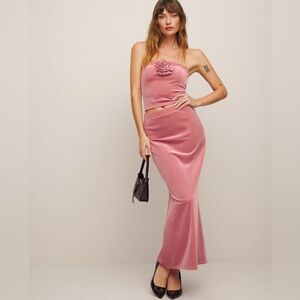 NWOT Reformation Velvet Two Piece